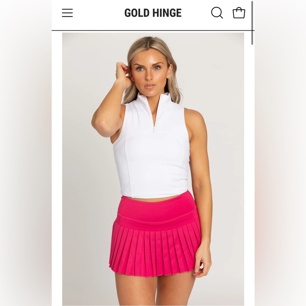 Hold Hinge HOT PINK PLEATED TENNIS SKIRT